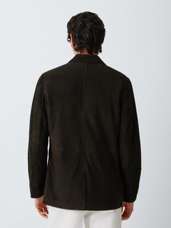 John Lewis J. Lewis The Suede Blazer, Dark Brown - view 2, Dark Brown
