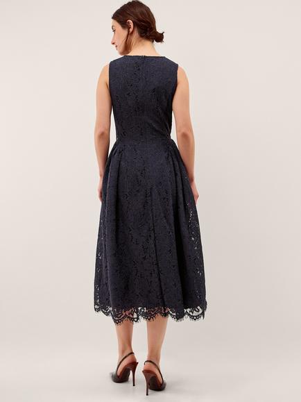 Monsoon Lydia Sleeveless Lace Midi Dress - view 2, Navy