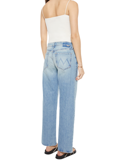 MOTHER Heart Patch Straight Jeans, Light Blue - view 2, Light Blue
