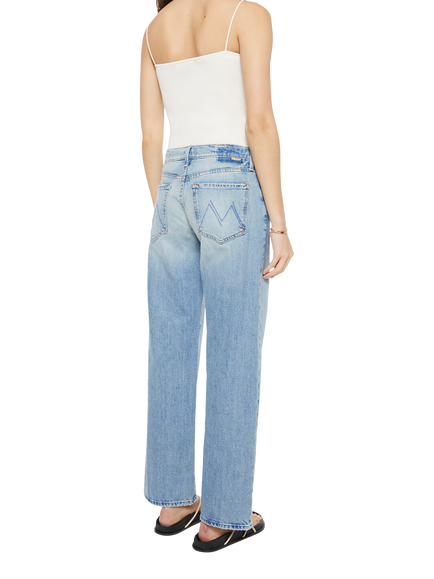 MOTHER Heart Patch Straight Jeans, Light Blue - view 2, Light Blue