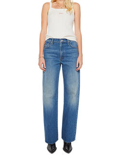 MOTHER Dodger Slouchy Fit Straight Leg Jeans, Green Thumb, Green Thumb