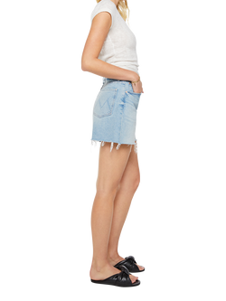 MOTHER The Extra Mile Frayed Denim Shorts, Head Rush - view 2, Head Rush