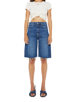 MOTHER High Rise Bermuda Denim Shorts, Dybma, Dybma