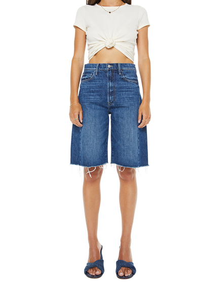 MOTHER High Rise Bermuda Denim Shorts, Dybma, Dybma