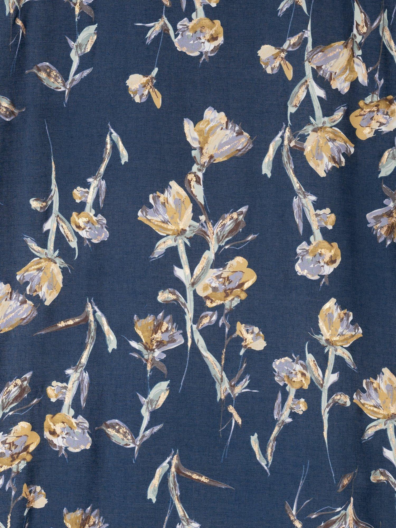 Product image 2 of 3, which shows chesca Encore Floral Scarf, Navy/Lilac, One Size