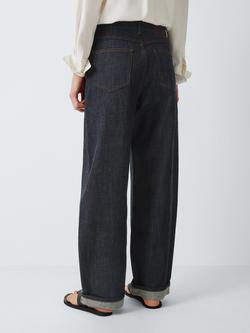 J. Lewis Straight Fit Japanese Denim Jeans, Dk Indigo - view 2, Dk Indigo