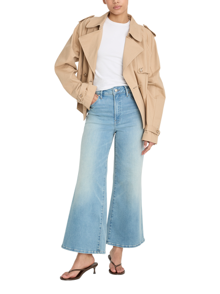 Good American Tech Cropped Palazzo Jeans, Indigo1225, Indigo1225