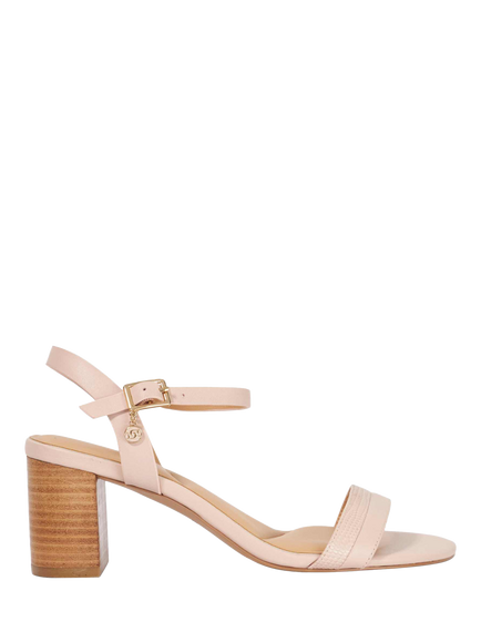 Dune London Jaycie Leather Heeled Sandals, Blush