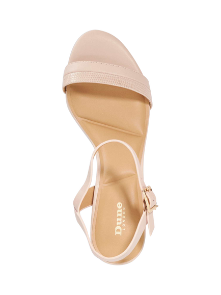 Dune London Jaycie Leather Heeled Sandals - view 2, Blush
