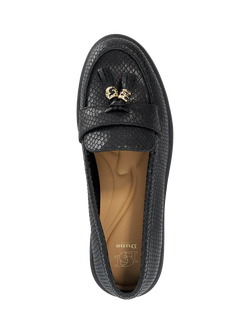 Dune London Glissade Leather Flatform Loafers, Black - view 2, Black