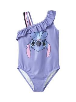 NAME IT Kids' Stitch Swimsuit, Purple, Purple Impression