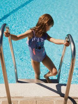 NAME IT Kids' Stitch Swimsuit, Purple - view 2, Purple Impression