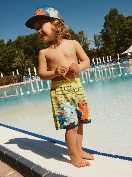 NAME IT Kids' Pokemon Swim Shorts, Vibrant Yellow - view 2, Vibrant Yellow