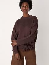 Whistles Fringe Rib Detail Jumper