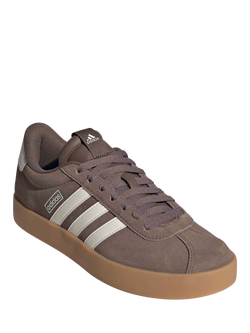 adidas VL Court 3.0 Trainers, Brown Mid - view 2, Brown Mid