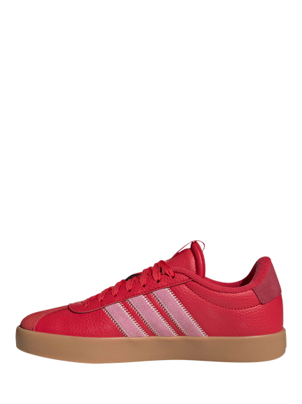 adidas VL Court 3.0 Trainers, Red/Pink - view 2, Red/Pink