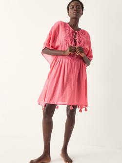 Monsoon Jada Embroidered Kaftan, Rose, Rose