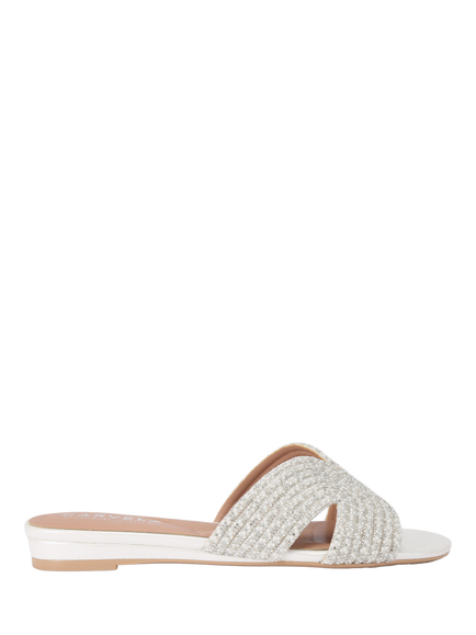 Carvela Gala Jewel Mule Sandals, White, White