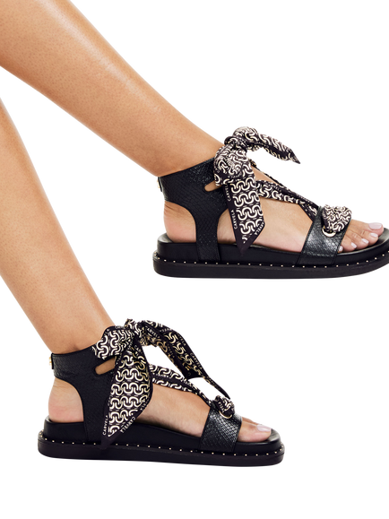 Carvela Sorrento Scarf Strappy Sandals, Black - view 2, Black