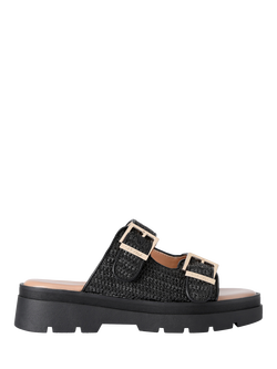 Carvela Bormio Buckle Sandals, Black, Black