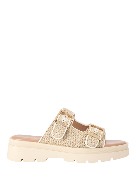 Carvela Bormio Buckle Sandals, Beige Combination, Beige Combination