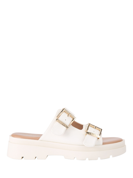 Carvela Bormio Buckle Sandals, White, White