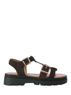 Carvela Bormio Buckle Strappy Sandals, Brown Mid, Brown Mid