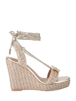 Carvela Marina High Wedge Heel Sandals, Gold, Gold