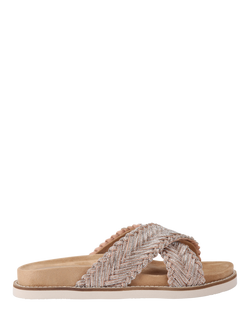 Carvela Paloma Embellished Cross Strap Footbed Sandals, Blush