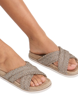 Carvela Paloma Embellished Cross Strap Footbed Sandals - view 2, Blush