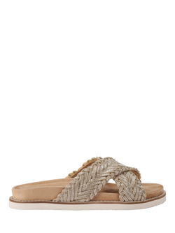 Carvela Paloma Embellished Cross Strap Footbed Sandals, Gold
