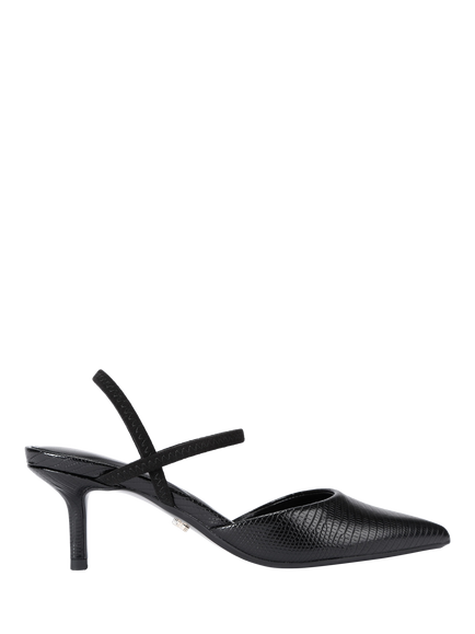 Carvela Pastello Point Toe Kitten Heel Court Shoes, Black, Black