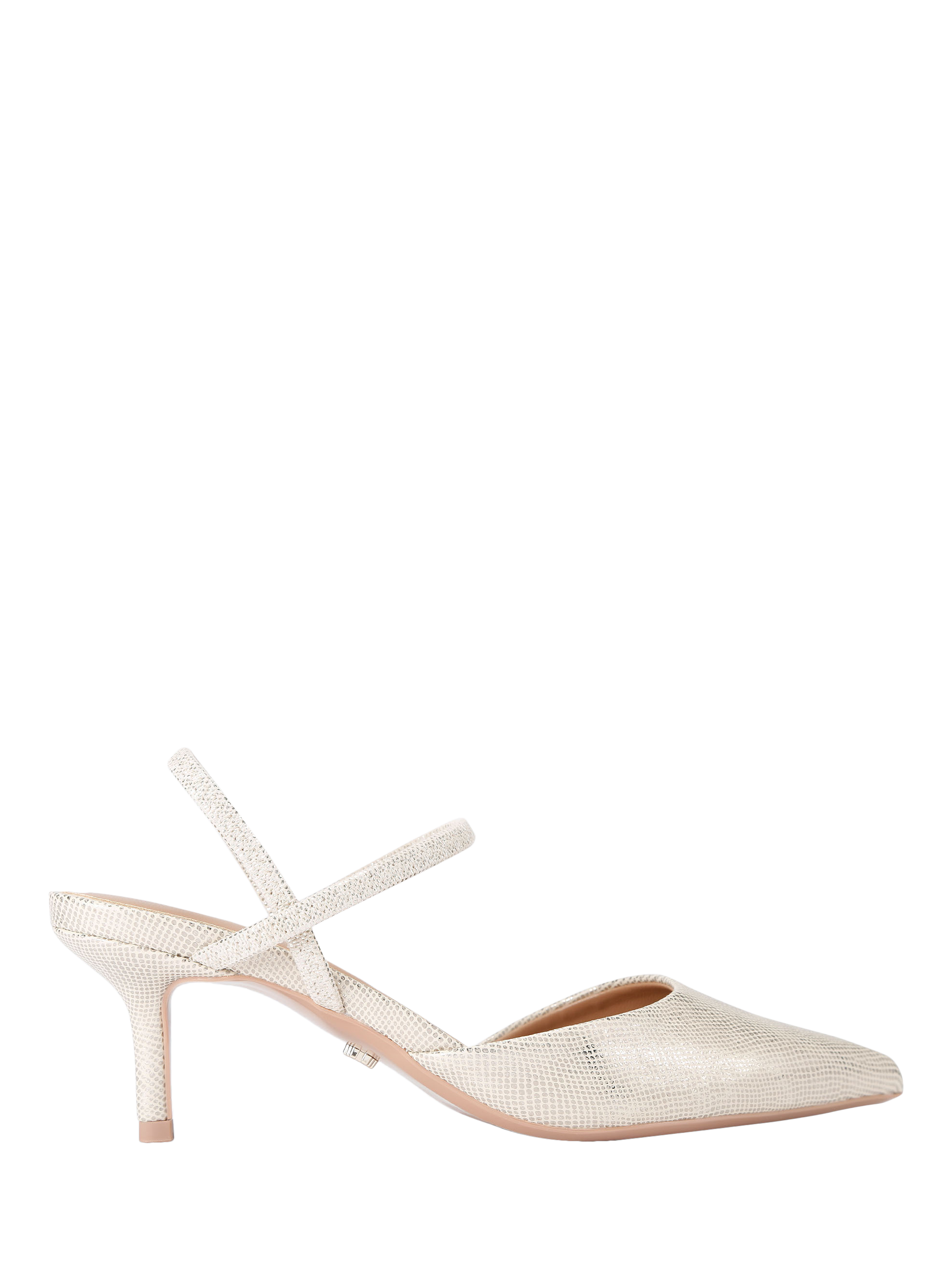 Product image 1 of 5, which shows Carvela Pastello Metallic Point Toe Strappy Sandals, Gold, 3