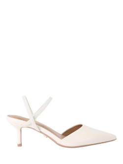 Carvela Pastello Point Toe Kitten Heel Court Shoes, Natura, Natural