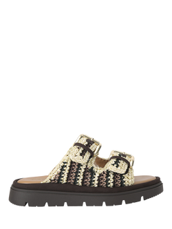 Carvela Pavilion Crochet Double Strap Sandals, Brown/Multi