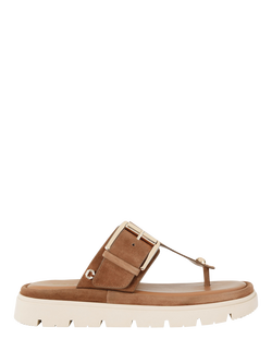 Carvela Pavilion Suede T-Bar Sandals, Brown, Brown