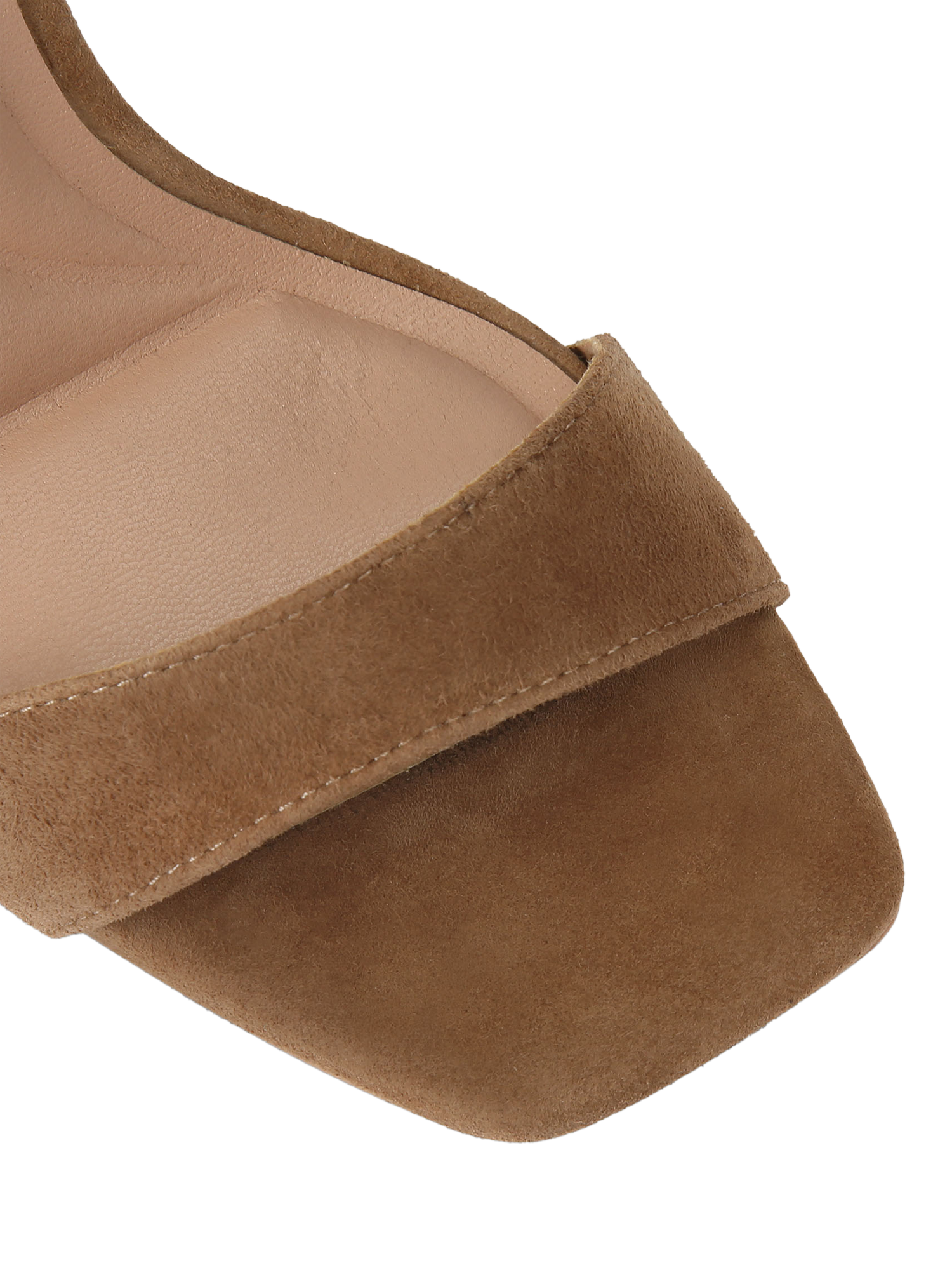 Product image 4 of 4, which shows Carvela Regatta Suede Block Heel Sandals, Brown Mid, 3