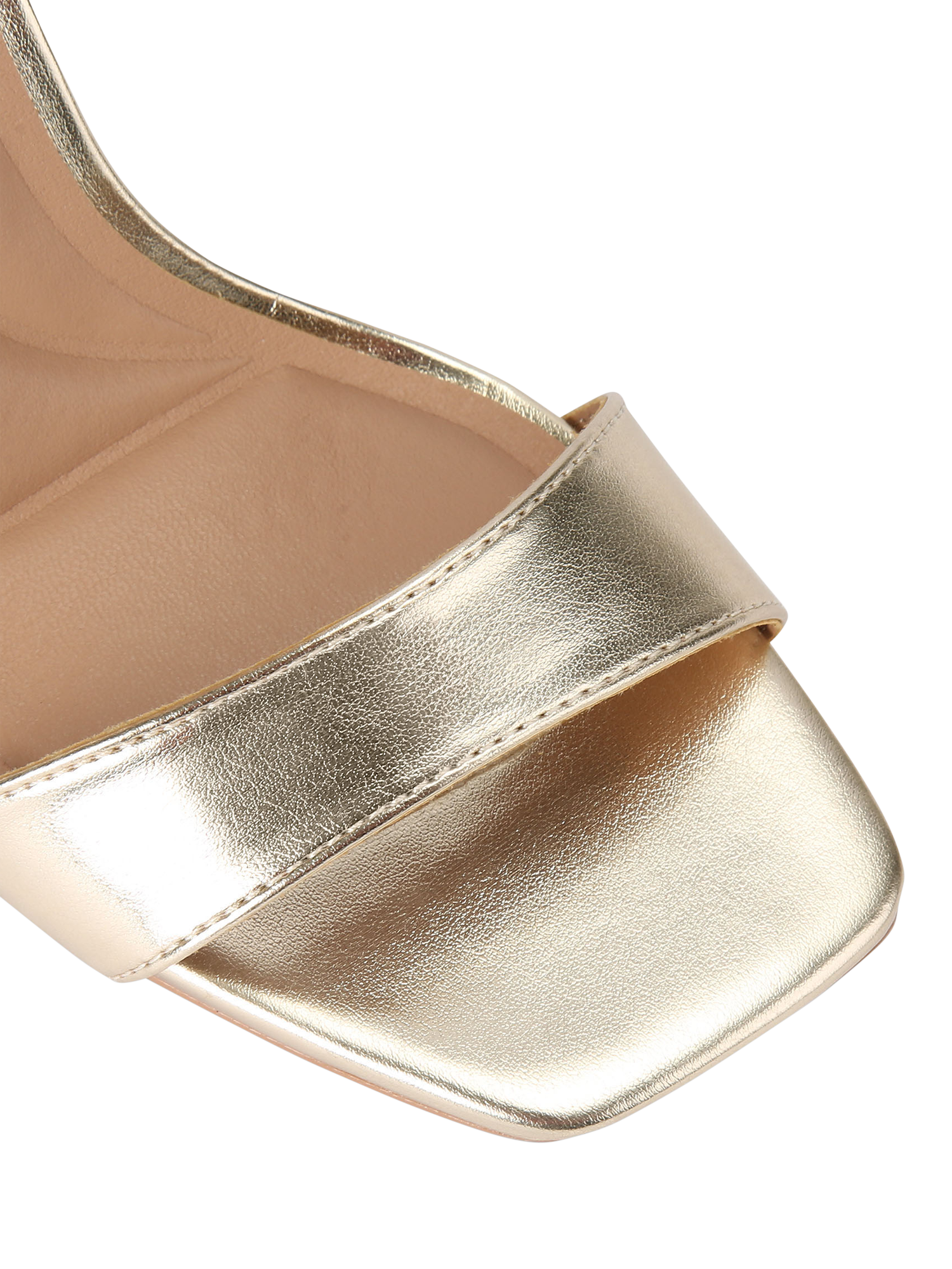 Product image 4 of 4, which shows Carvela Regatta Block Heel Sandals, Gold, 3
