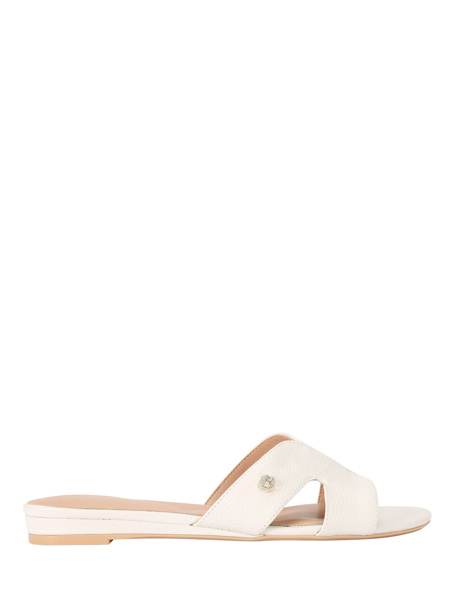Carvela Seville Leather Open Toe Sandals, Natural Putty