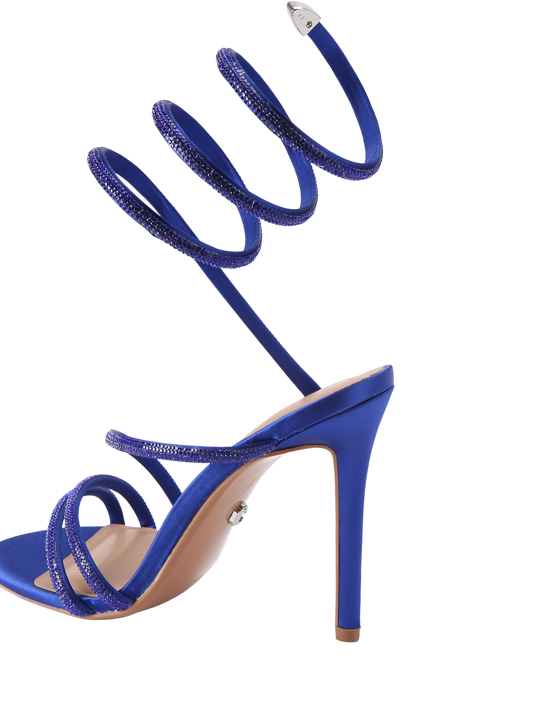 Product image 4 of 5, which shows Carvela Spiral Heeled Sandals, Blue, 3