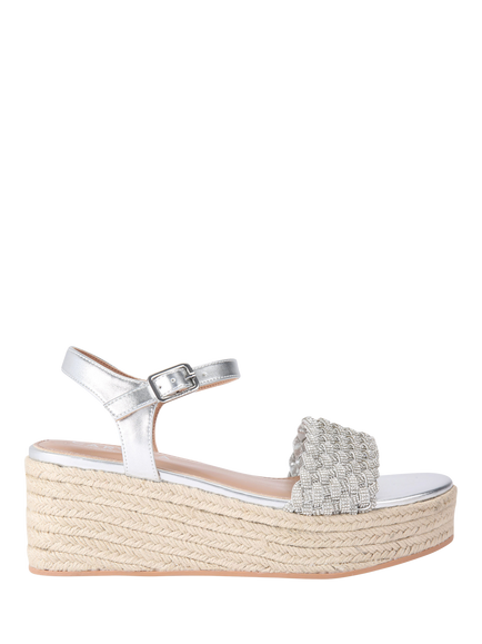 Carvela Treccia Flatform Sandals, Silver, Silver