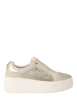 Carvela Connected Laser Chunky Laceless Trainers, Gold, Gold