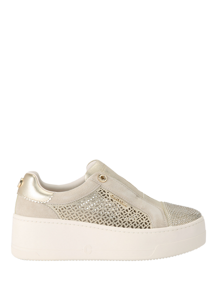 Carvela Connected Laser Chunky Laceless Trainers, Gold, Gold