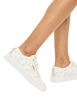 Carvela Daze Daisy Jewel Trainers, White - view 2, White