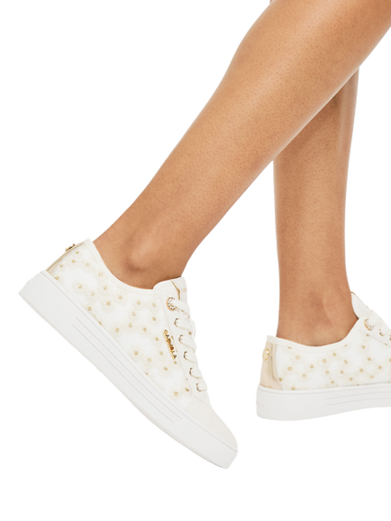 Carvela Daze Daisy Jewel Trainers, White - view 2, White