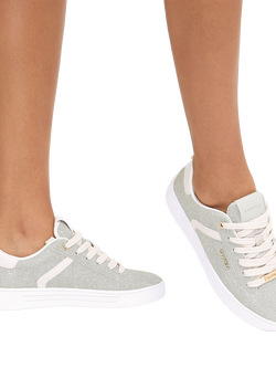 Carvela Daze Fabric Trainers, Gold - view 2, Gold