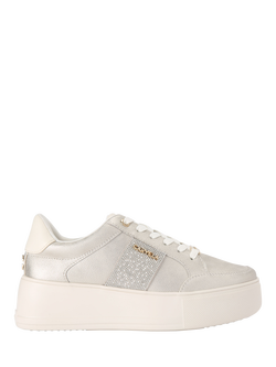 Carvela Jive Lace Up Platform Trainers, Metallic Bronze, Metallic Bronze