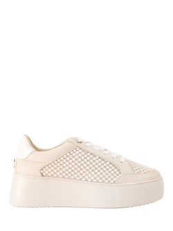 Carvela Jive Lace Up Platform Trainers, Natural Champagne, Natural Champagne