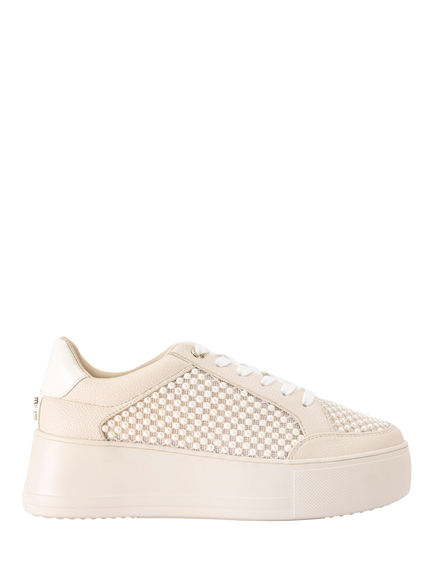 Carvela Jive Lace Up Platform Trainers, Natural Champagne, Natural Champagne