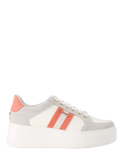 Carvela Jive Lace Up Platform Trainers, Orange Mid, Orange Mid